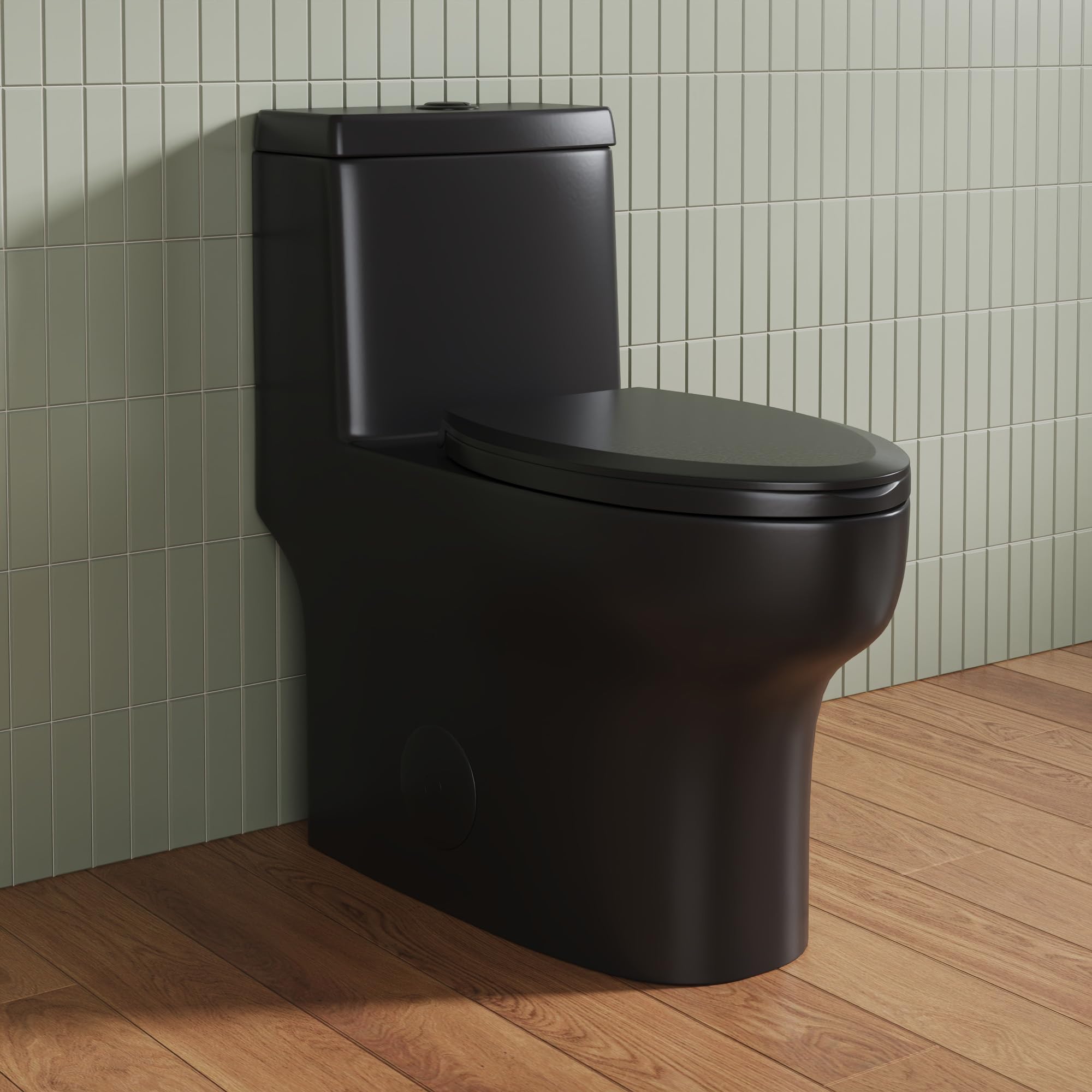 out     ❁toilet♪ドアプレート❁∗︎*゜ DeerValley Elongated One Piece Toilet, Dual Flush 1.1/1.6 GPF